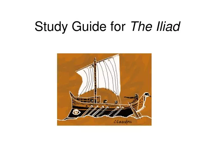 study guide for the iliad