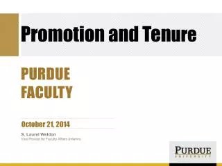 Promotion and Ten ure