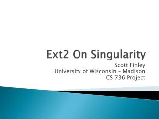 Ext2 On Singularity