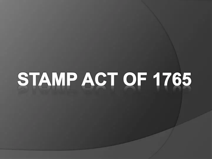 stamp act of 1765