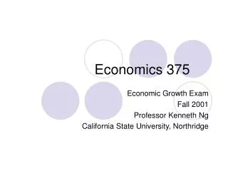 Economics 375