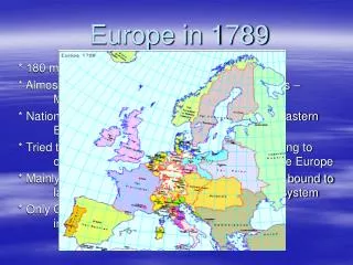 Europe in 1789