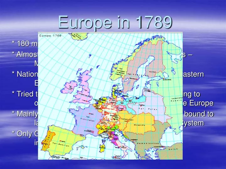 europe in 1789
