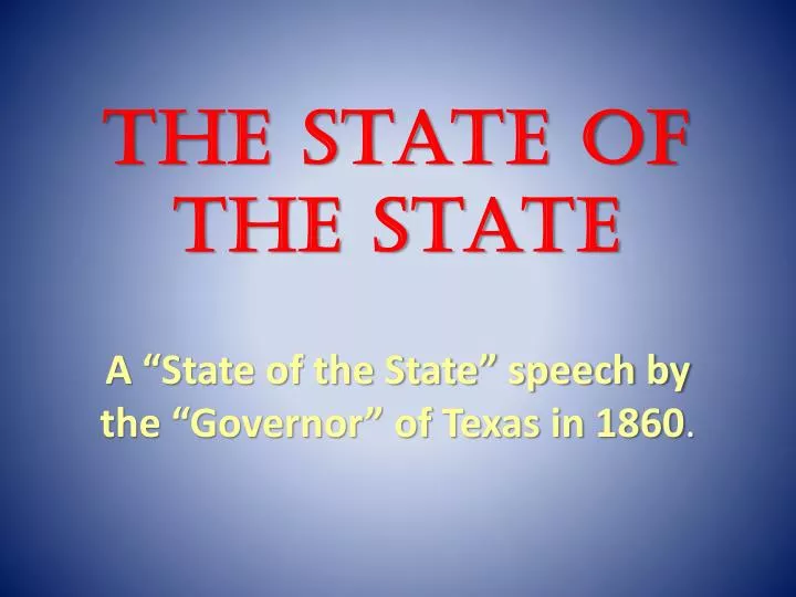 the state of the state