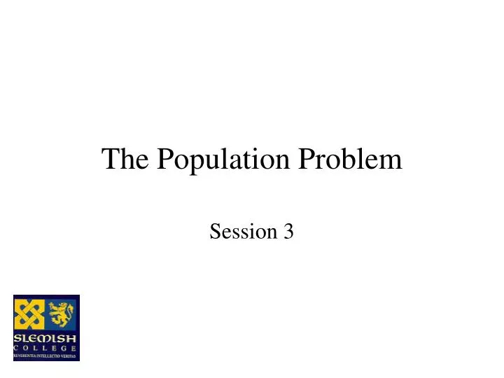 the population problem