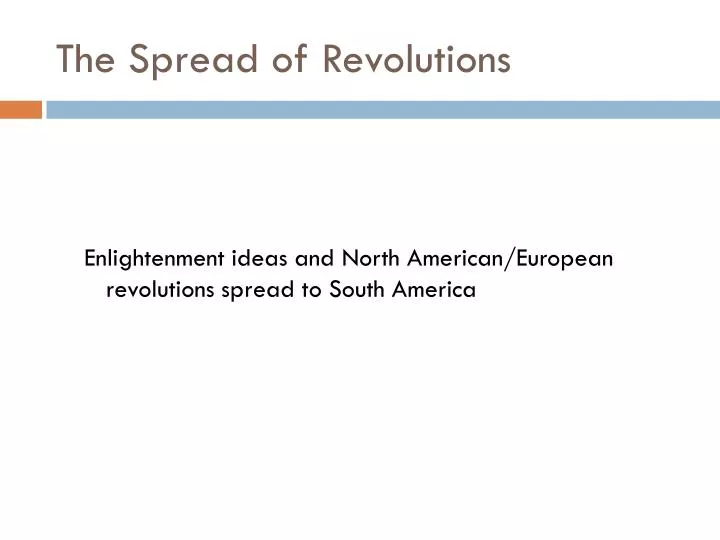 the spread of revolutions