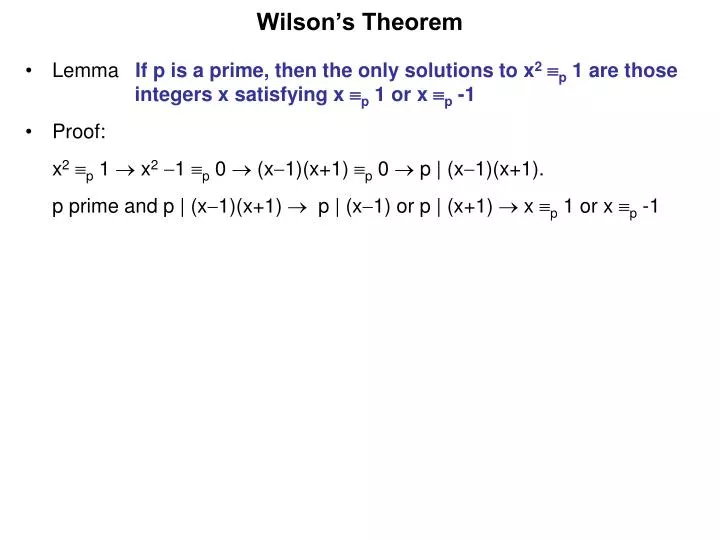 wilson s theorem