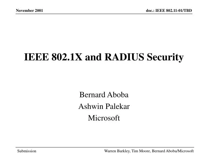 ieee 802 1x and radius security