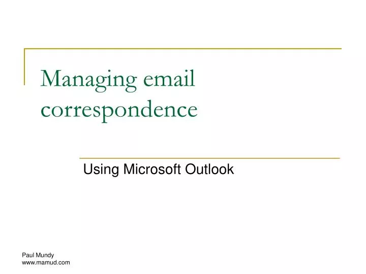 managing email correspondence