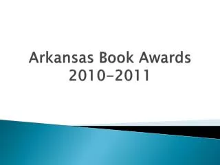 Arkansas Book Awards 2010-2011