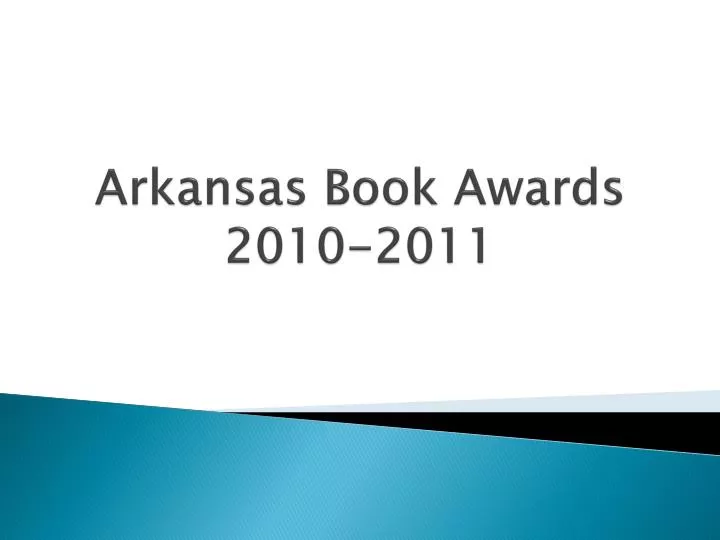 arkansas book awards 2010 2011