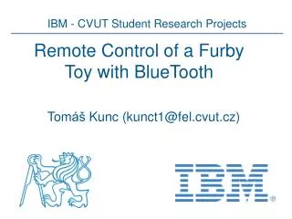 Remote Cont r ol of a Furby Toy with BlueTooth