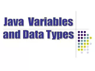 Java Variables and Data Types