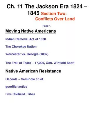 Moving Native Americans Indian Removal Act of 1830 The Cherokee Nation
