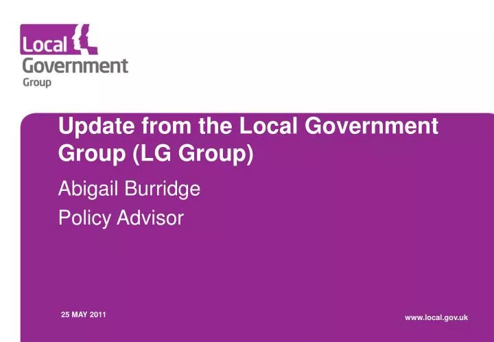update from the local government group lg group