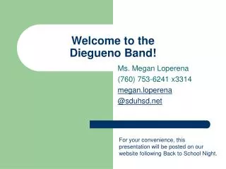 Welcome to the Diegueno Band!