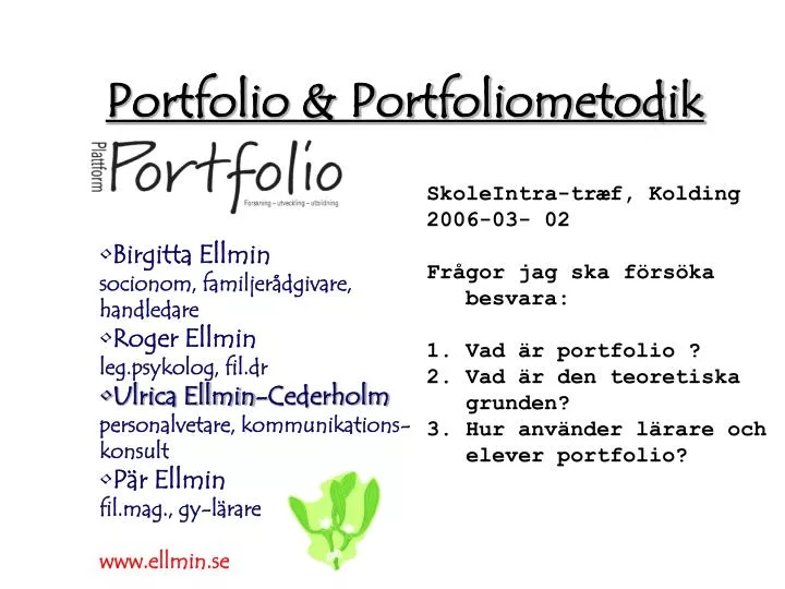 portfolio portfoliometodik