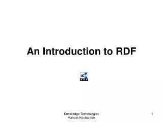 An Introduction to RDF