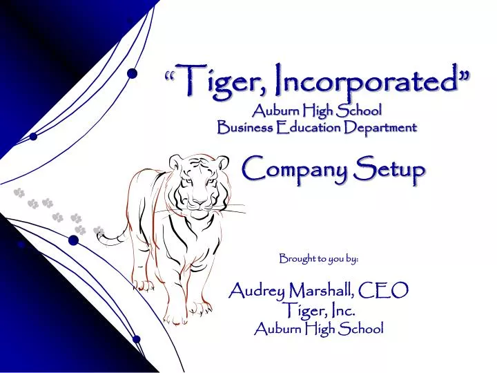 tiger incorporated auburn high school business education department