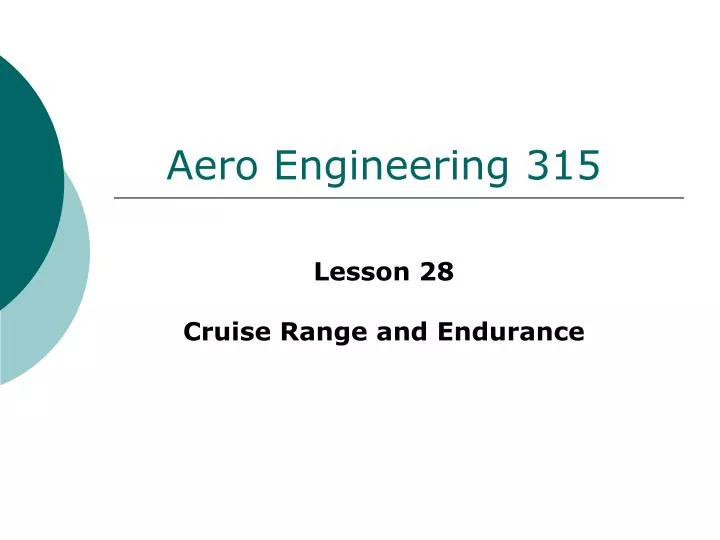 aero engineering 315