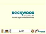 Rockwood Holdings, Inc.: Focused on Organic Growth and Productivity - slide 1