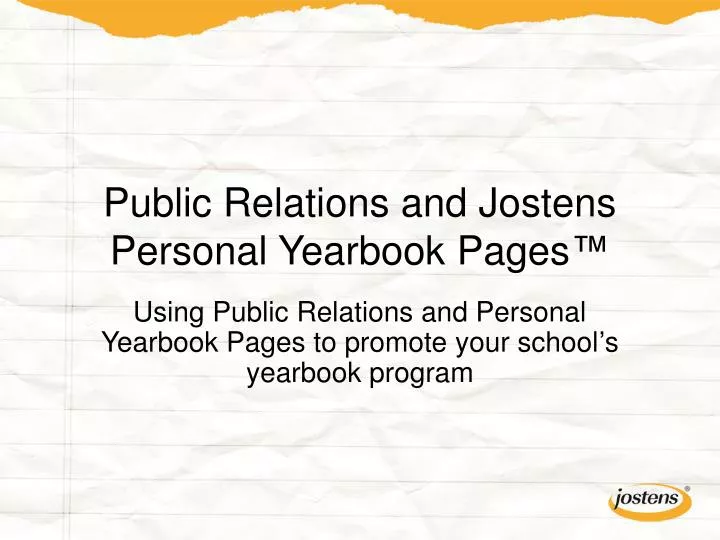 public relations and jostens personal yearbook pages