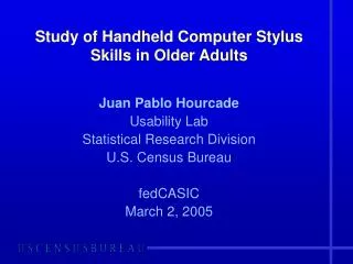 Study of Handheld Computer Stylus Skills in Older Adults
