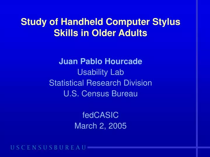 study of handheld computer stylus skills in older adults