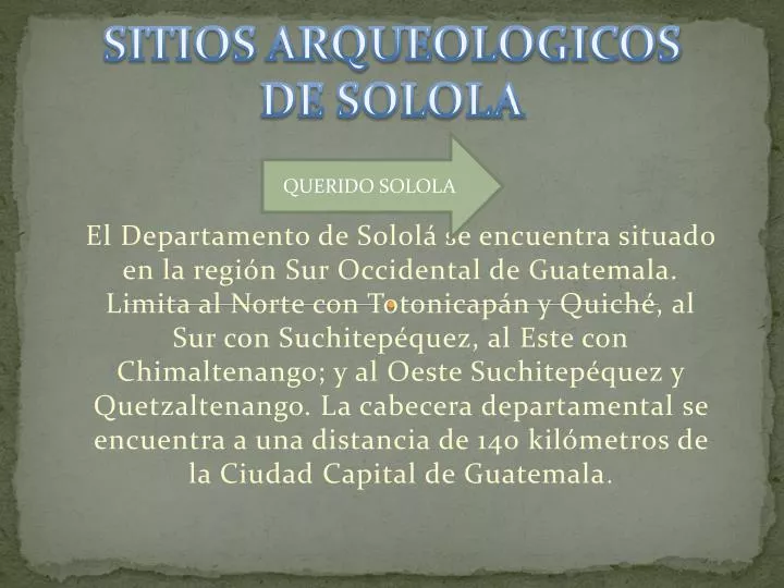 sitios arqueologicos de solola