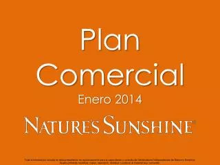 Plan Comercial Enero 2014