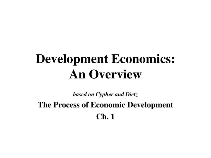 development economics an overview