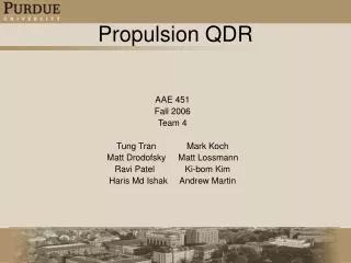Propulsion QDR