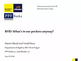 RFID: What’s in our pockets anyway?