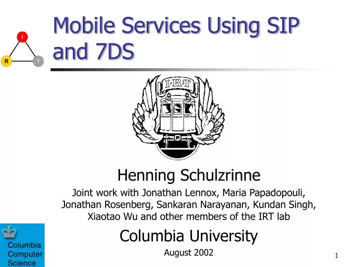 mobile services using sip and 7ds
