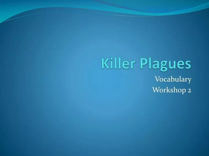 killer plagues