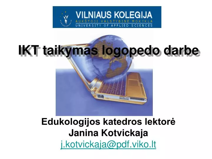 ikt taikymas logopedo darbe