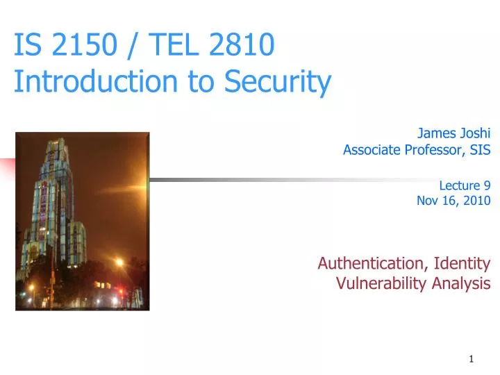 is 2150 tel 2810 introduction to security