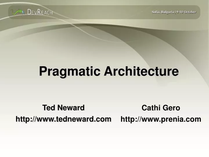 pragmatic architecture