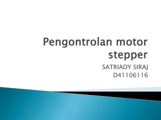 Pengontrolan motor stepper
