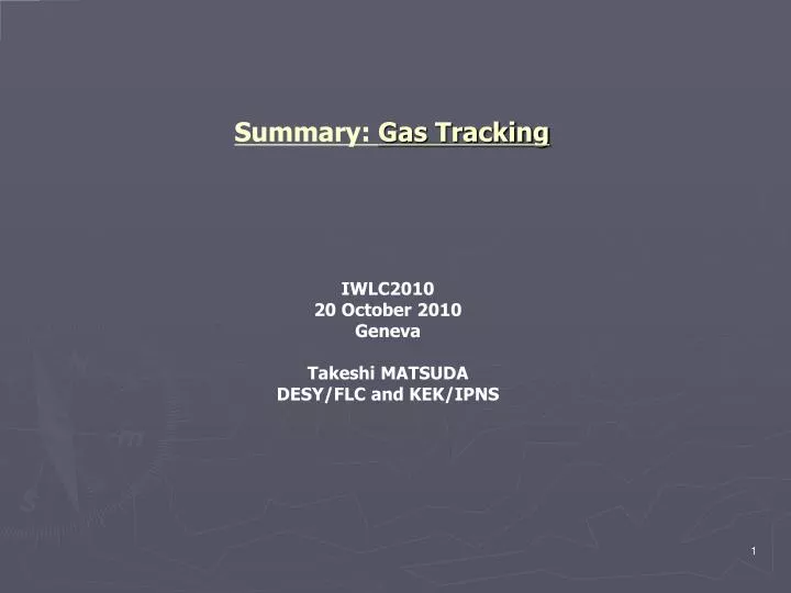 summary gas tracking