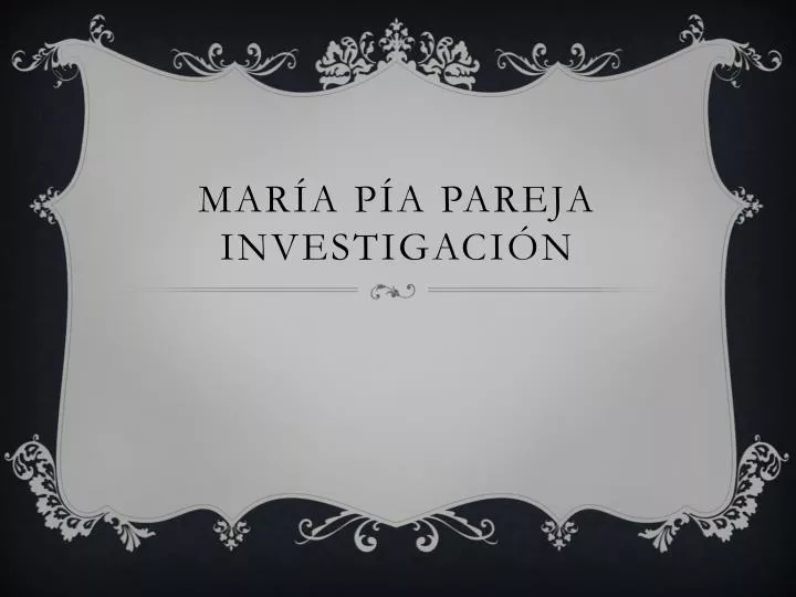 mar a p a pareja investigaci n