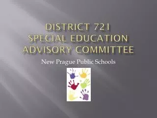 District 721 SPECIAL EDUCATION ADVISORY COMMITTEE
