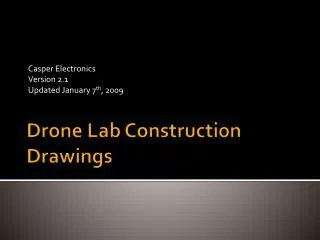 Drone Lab Construction Drawings