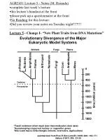 AGR2451 Lecture 5 - Notes (M. Raizada) •complete last week’s lecture - slide 1