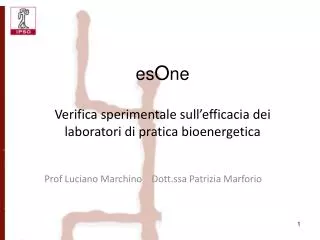 Prof Luciano Marchino Dott.ssa Patrizia Marforio