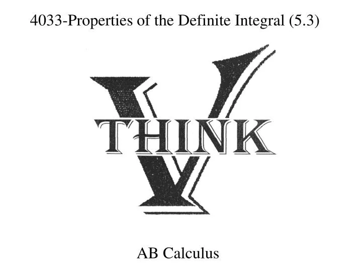 4033 properties of the definite integral 5 3
