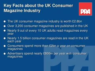 Key Facts about the UK Consumer Magazine Industry