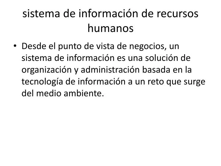 sistema de informaci n de recursos humanos