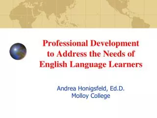 Professional Development to Address the Needs of English Language Learners