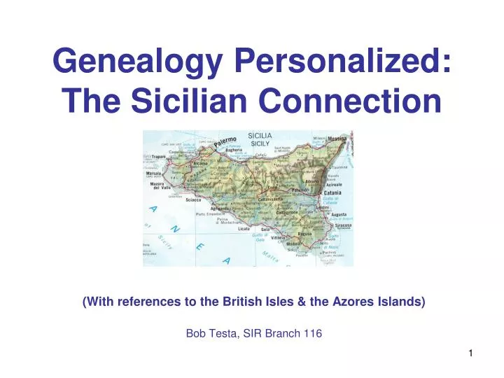 genealogy personalized the sicilian connection